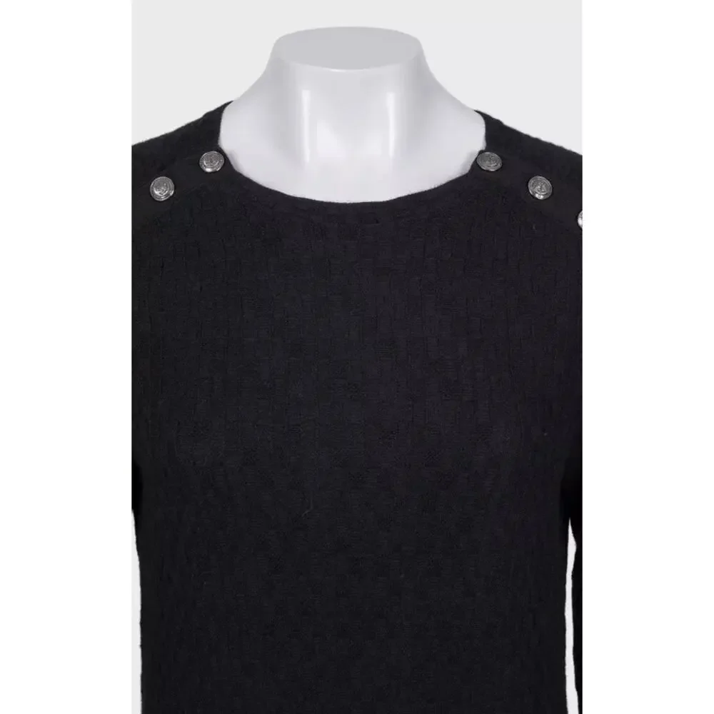 CHANEL black cashmere